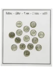 Go Handmade Boutons Pailletés 9 mm Vert