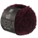 Lana Grossa Milano 12 Rouge foncé/noir chiné