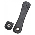 Go Handmade Sangle de Sac avec Bouton-Pression Argenté 2x11 cm Noir/Argent