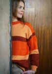 1775 Damesweater i 3 blokfarver