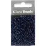 Rocailles, perles en verre 1,7 mm Bleu foncé
