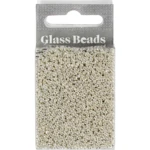 Rocailles, perles en verre 1,7 mm Argent métal