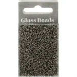 Rocailles, perles en verre 1,7 mm Gris métal