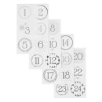 Kalendertal Klistermærker, 24 stk Cirkler