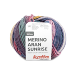 Katia Merino Aran Sunrise 306 Fuchsia-Bleu-Jaune Ocre