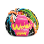 Katia Wow Chunky Boom 305 Bleu-Vert-Orange signal-Noir