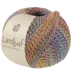 Lana Grossa Landlust Die Sockenwolle 220 Vert/Rouge foncé/Bleu/Jaune/Bleu clair/Prune/Orange