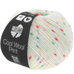 Lana Grossa Cool Wool Print 801 Blanc/Rouge/Vert/Bleu/Jaune