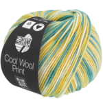 Lana Grossa Cool Wool Print 832 Écru/Vanille/Turquoise/Pétrole