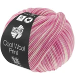 Lana Grossa Cool Wool Print 842 Rose/Fuchsia/Écru