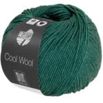 Lana Grossa Cool Wool Mélange 1505 Vert foncé chiné
