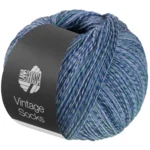 Lana Grossa Vintage Socks 1017 Gris clair/jean/bleu violacé/gris vert chiné
