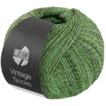 Lana Grossa Vintage Socks 1016 Vert clair/mousse/vert gris chiné