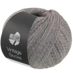 Lana Grossa Vintage Socks 1020 Gris clair/gris foncé chiné
