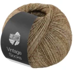 Lana Grossa Vintage Socks 1013 Kaki/beige clair/vert tendre/brun chiné