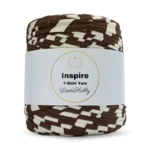 LindeHobby Inspire Print 50 Blanc cassé avec larges rayures brun foncé