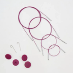 KnitPro Thin & Flex Câble, Violet Swivel, 40–150 cm