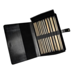 LYKKE Ensemble d’aiguilles droites Driftwood, Noir, 35 cm