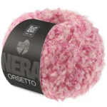 Lana Grossa Orsetto 101 Rose vif/Blanc brut