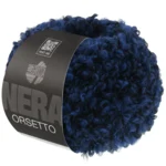 Lana Grossa Orsetto 107 Bleu foncé/Noir