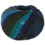 Lana Grossa Bomba 05 Pétrole foncé/vert pétrole/bleu/violet/bleu nuit/vert