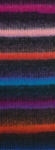 Lana Grossa Bomba 03 Saumon/gris rouge/violet foncé/bleu turquoise/bleu pétrole/bleu roi