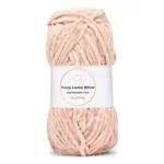 LindeHobby Fuzzy Chenille Silver Lurex 24 Beige rosé