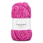 LindeHobby Fuzzy Chenille Silver Lurex 44 Fuchsia clair