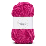 LindeHobby Fuzzy Chenille Silver Lurex 45 Fuchsia foncé