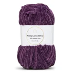 LindeHobby Fuzzy Chenille Silver Lurex 15 Prune