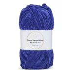 LindeHobby Fuzzy Chenille Silver Lurex 26 Bleu saphir