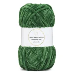 LindeHobby Fuzzy Chenille Silver Lurex 38 Vert