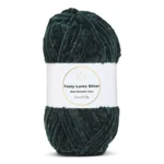 LindeHobby Fuzzy Chenille Silver Lurex 19 Vert foncé néphéline