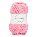 LindeHobby Fuzzy Chenille Gold Lurex 14 Rose foncé