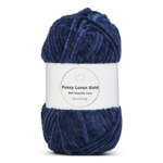 LindeHobby Fuzzy Chenille Gold Lurex 17 Bleu marine