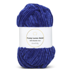 LindeHobby Fuzzy Chenille Gold Lurex 26 Bleu saphir