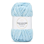 LindeHobby Fuzzy Chenille Gold Lurex 07 Bleu bébé