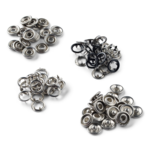 LindeHobby Boutons-pression, 20 pcs, 9.5 mm Noir