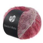 Lana Grossa Basta Mista 119 Bordeaux/rouge vin/rouge grisé/taupe/beige gris
