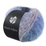 Lana Grossa Basta Mista 122 Bleu nuit/bleu roi/bleu jean/gris/gris clair