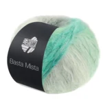 Lana Grossa Basta Mista 121 Gris clair/gris/blanc/jade/turquoise/pétrole