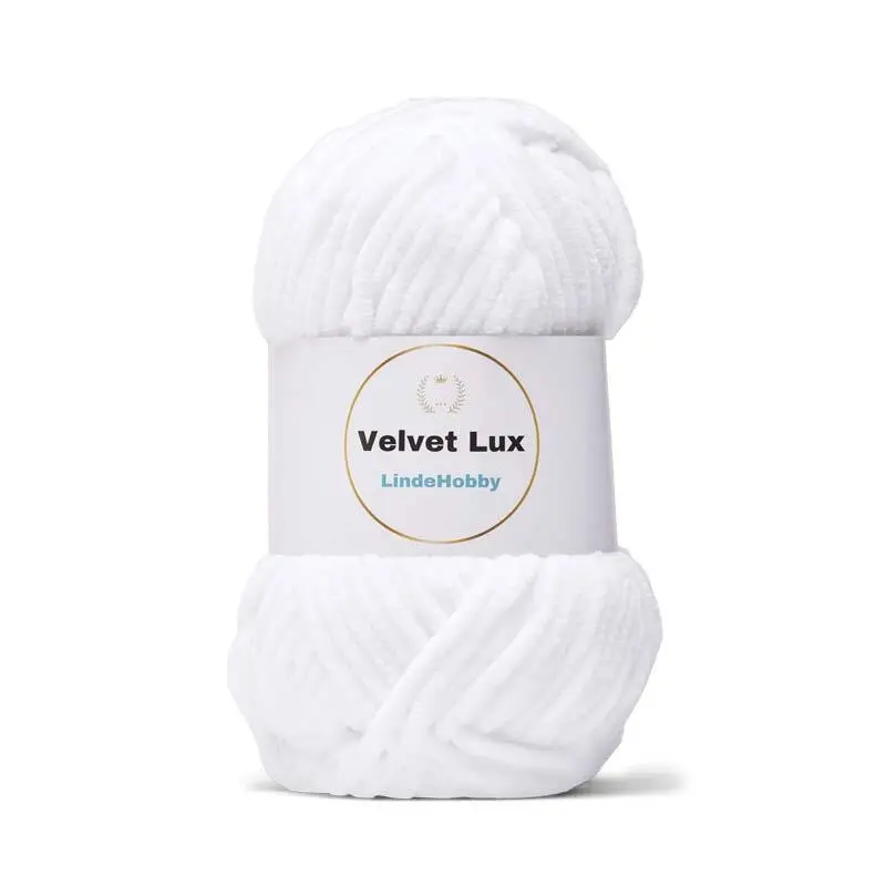 Velvet Fils à coudre Katia Ecru - Blanc - peluche - fil crochet - tricot -  crochet 