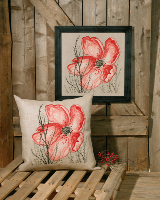 Kit de Broderie Coquelicot 60 x 60 cm