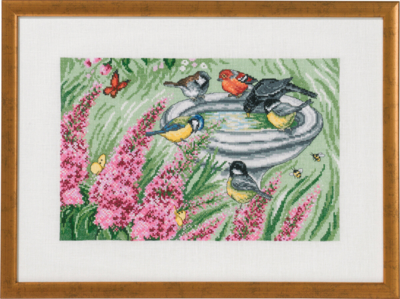 Kit de broderie La maison des oiseaux dans le jardin R5350 47 x 34 cm