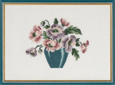 Kit de broderie Vase avec Anémones 38x27 cm