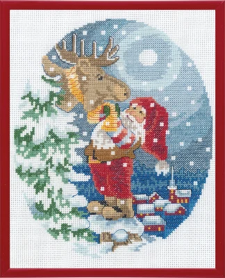 Kit de broderie Lutin avec élan R5798 20 x 25 cm