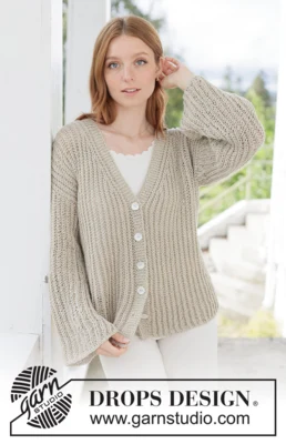 268-17 Spell of Summer Cardigan by DROPS Design