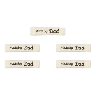 LindeHobby Made By Étiquette (7 cm x 1 cm), Naturel, 5 pièces